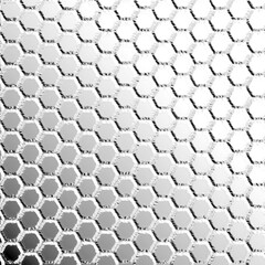 abstract seamless geometric hexagonal pattern gradient silver background