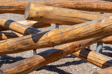Log for childrens games, walking and climbing.