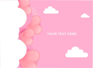 Valentine's day greeting cards set. Vector thin one line design with hearts simple flat style. Hand written lettering decorative brush strokes, love symbols for gifts, cards, posters