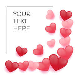 Light pink red vector layout with sweet hearts. Illustration with hearts in love concept for valentine's day. Beautiful design for your business advert of anniversary. Happy birthday and universal art