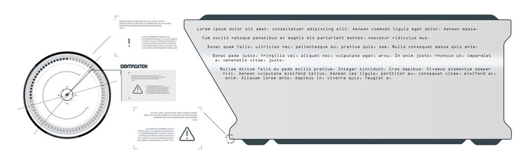 Virtual reality. Futuristic display Callouts titles. modern digital info. Tech digital info boxes hud templates. Futuristic set advertising communication. Vector illustration