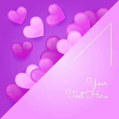 Light pink purple vector layout with sweet hearts. Illustration with hearts in love concept for valentine's day. Beautiful design for your business advert of anniversary.