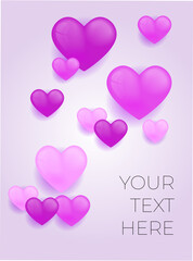Fototapeta na wymiar Light pink purple vector layout with sweet hearts. Illustration with hearts in love concept for valentine's day. Beautiful design for your business advert of anniversary.