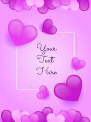 Light pink purple vector layout with sweet hearts. Illustration with hearts in love concept for valentine's day. Beautiful design for your business advert of anniversary.