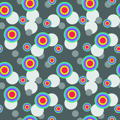 Naklejka premium Colorful background with bright circles pattern.