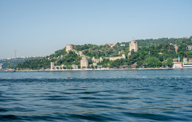Fototapeta na wymiar İstanbul - Turkey - 07.22.2021: Rumeli Fortress