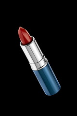 lipstick with modern packaging on black background