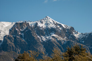 snow covered mountains