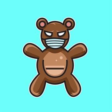 Teddy Bear Doll Halloween Edition Cute Vector