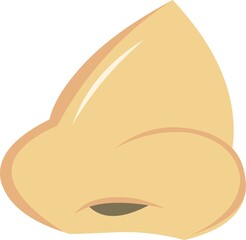 Vector emoticon illustration of a human nose