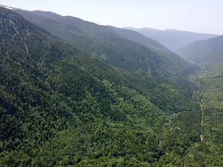 Fototapeta na wymiar Aerial view of Rila Mountain near Kirilova Polyana, Bulgaria