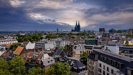 Obraz premium Over the rooftops of Cologne Germany - COLOGNE GERMANY - JUNE 25, 2021