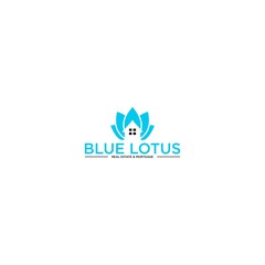 logo vektor lotus real estate and mortgage
