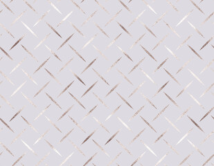 Geometric seamless pattern with silver metallic grid.
