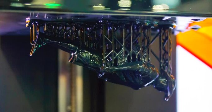 3D model printed on stereolithography 3D printer.