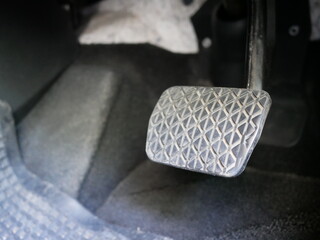 car foot brake pedal of automatic transmission car.