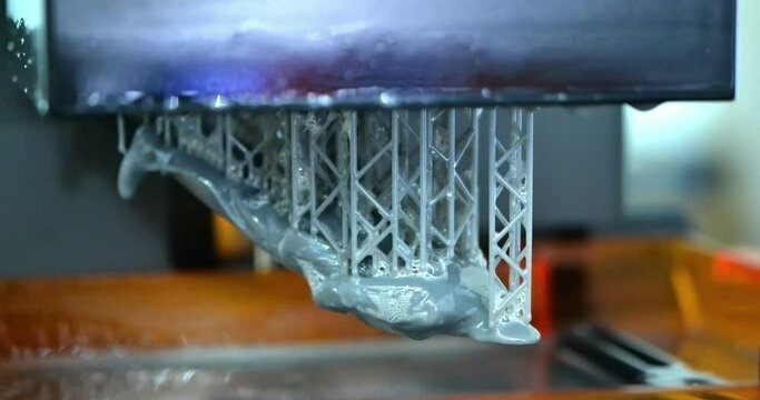 3D model printed on stereolithography 3D printer.