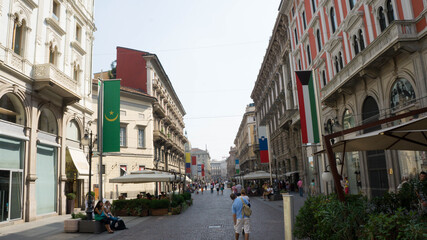 Milan, Italy - september 7, 2012: trourism photo in milan city places