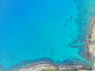 Fototapeta na wymiar beautiful aerial ocean view