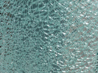 glass detail broken by impact, broken glass background