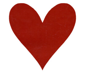 Heart with red paper texture