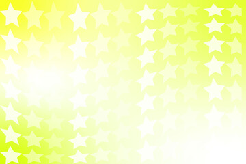 グラデーションの背景　黄色　星模様