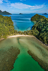Aerial view of Koh Ngam, in Koh Chang, Trat, thailand
