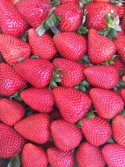 strawberries on market