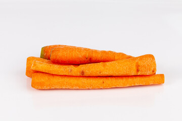 carrots on a white background