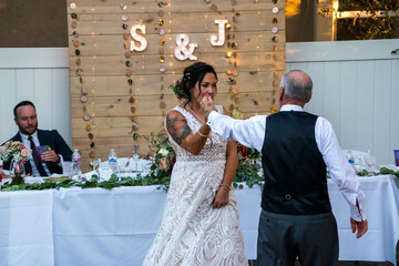 Dad dancing with the bride