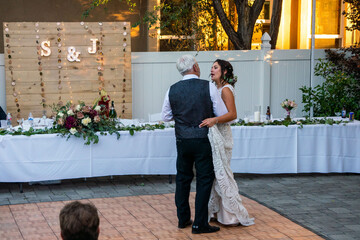 Dad dancing with the bride