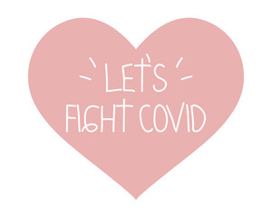Lets fight covid illustration
