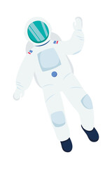 astronaut floating icon