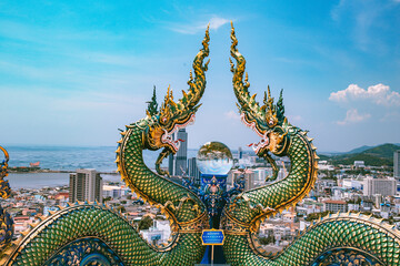 Wat Khao Phra Khru viewpoint in ChonBuri, Thailand