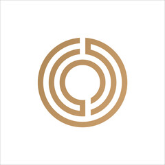 Modern letter monogram O logo vector design template.