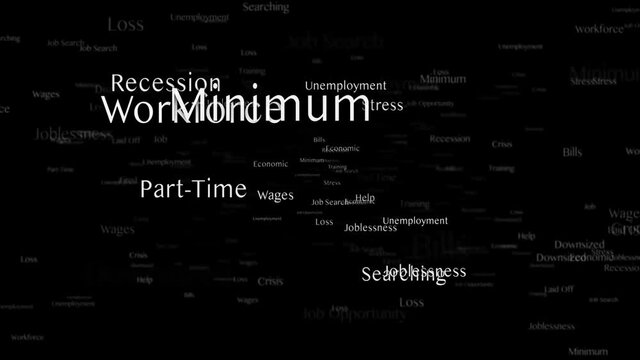 UNEMPLOYMENT  Keywords Animation, Background, Loop, 4k
