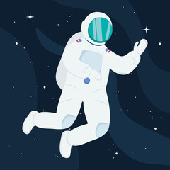 astronaut floating design
