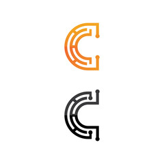 C logo for Vitamin and font C letter Identity and design business