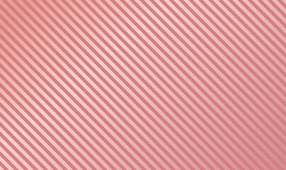 Rose Gold diagonal lines pattern. Striped rose gold vintage pattern. Elegant luxury art deco pattern. Elegant geometric seamless pattern with rose gold. Shiny metal wallpaper. Vector illustration