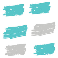 Blue Watercolor Chinese. Purple Brushstroke Scratch. Brushes Distress. Ink Chinese. Paintbrush Japanese. Paint Square. Art Background. Set Design. Grungy Isolated.