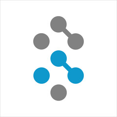 letter S abstract logo. connect with shape letter S logo vector template