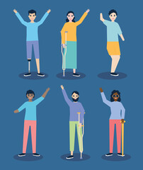 disabled people icon collection