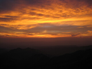 sunset over the mountains