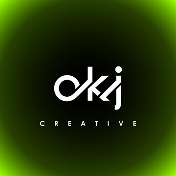 OKJ Letter Initial Logo Design Template Vector Illustration