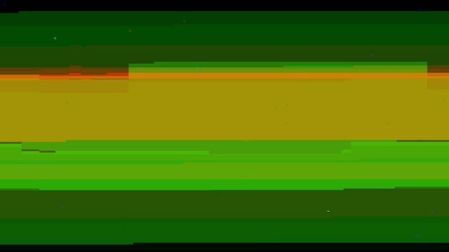 Red and green stripes quickly replace each other on a black background, freeze and start flickering again. Red-green noise.