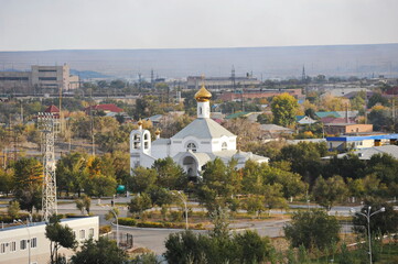 Zhezkazgan, Kazakhtan - 10.10.2016 : The church is located in the central part of the city.