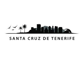 Santa Cruz De Tenerife Skyline   City on Tropical Spanish Island   © Marek