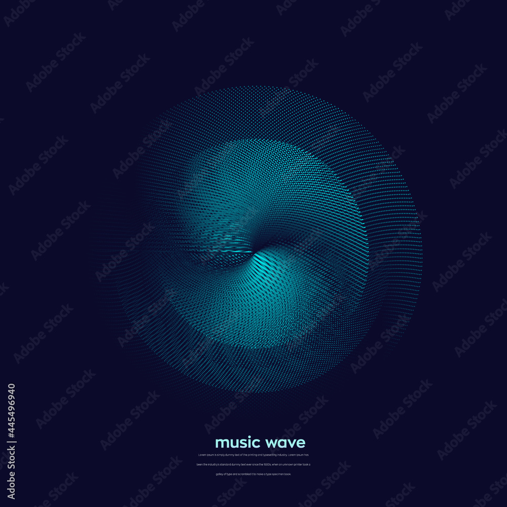 Poster vector sound wave. abstract colorful digital music equalizer. audio wave graph of frequency and spec