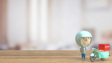 A  rider delivery for business concept 3d rendering