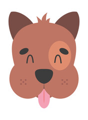 cute dog head icon